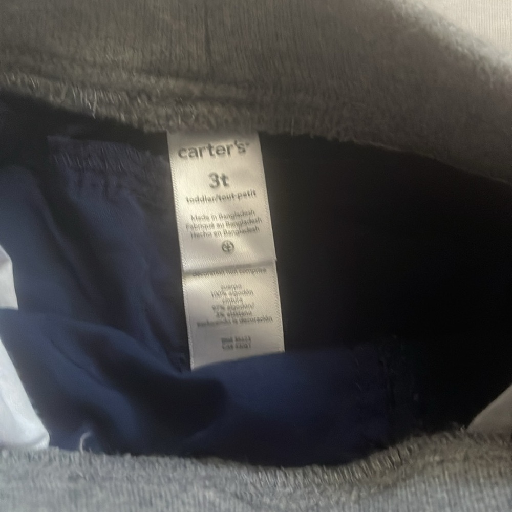 Kids Navy Blue Shorts with Gray Waistband - Picture 4 of 4